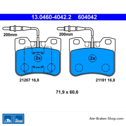 ATE original brake pads (13046040422) for Citroën, Peugeot