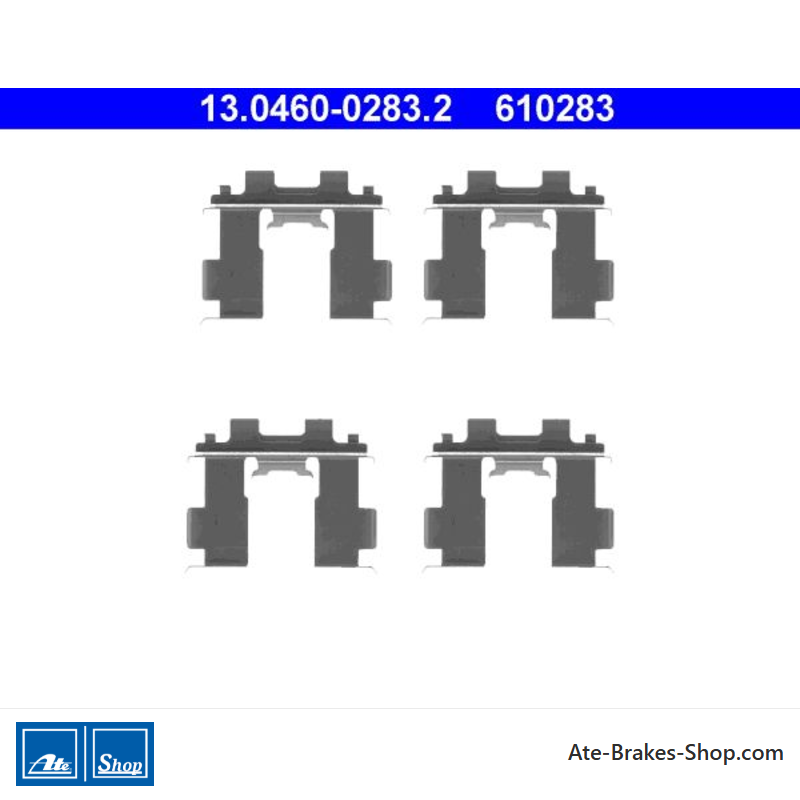 ATE Kit original de accesorios para pastillas de freno (13046002832) para Nissan