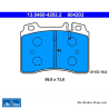 ATE original brake pads (13046042022) for Mercedes-Benz