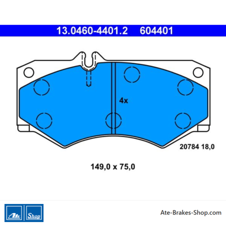 ATE plaquettes de frein d’origine (13046044012) pour Mercedes-Benz