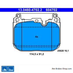 ATE original brake pads (13046047022) for BMW, Mini