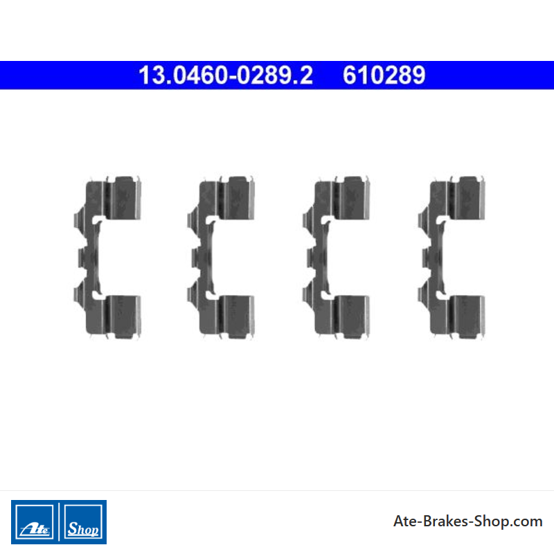 ATE Original brake pad accessories kit (13046002892) for Nissan