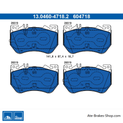 ATE original brake pads (13046047182) for Mercedes-Benz