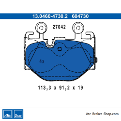ATE originale Bremsbeläge (13046047302) für BMW