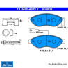 ATE plaquettes de frein d’origine (13046048092) pour Citroën, Fiat, Peugeot