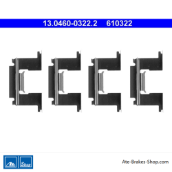 ATE Original brake pad accessories kit (13046003222) for Nissan