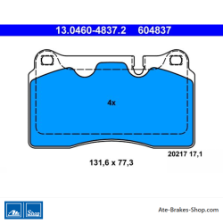 ATE original brake pads (13046048372) for Land Rover