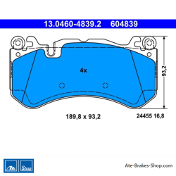 ATE original brake pads (13046048392) for Mercedes-Benz