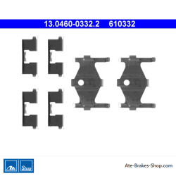 ATE Original brake pad accessories kit (13046003322) for Nissan