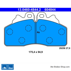 ATE original brake pads (13046048442) for Iveco