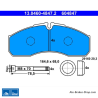 ATE original brake pads (13046048472) for Iveco, Renault
