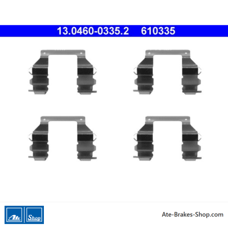 ATE Original brake pad accessories kit (13046003352) for Mitsubishi