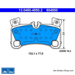 ATE originele remblokken (13046048502) voor Audi, Porsche, Volkswagen (VW)