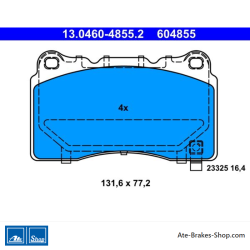 ATE pastillas de freno originales (13046048552) para Opel