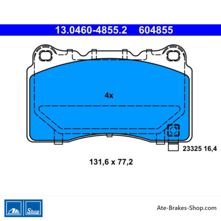 ATE originale Bremsbeläge (13046048552) für Opel