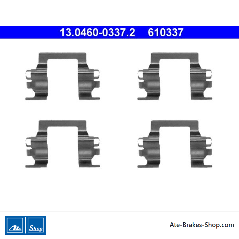 ATE Kit d’accessoires pour plaquettes de frein d’origine (13046003372) pour Isuzu, Opel