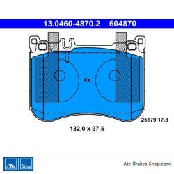 ATE originele remblokken (13046048702) voor Mercedes-Benz