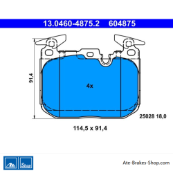 ATE originele remblokken (13046048752) voor BMW
