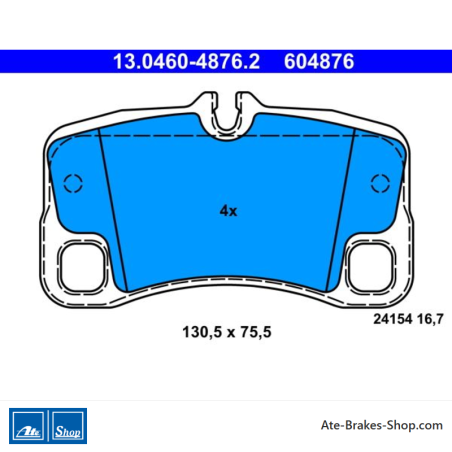 ATE original brake pads (13046048762) for Porsche