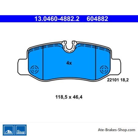 ATE originele remblokken (13046048822) voor Mercedes-Benz