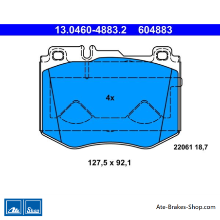 ATE pastillas de freno originales (13046048832) para Mercedes-Benz