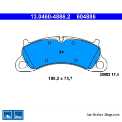 ATE originale Bremsbeläge (13046048862) für Porsche