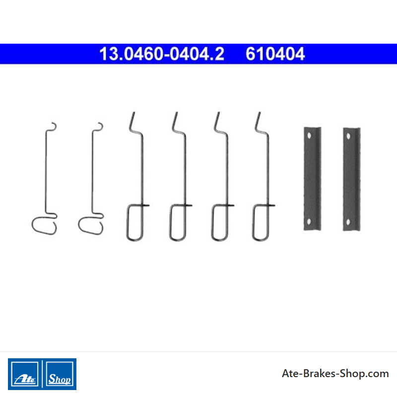 ATE Original brake pad accessories kit (13046004042) for Peugeot