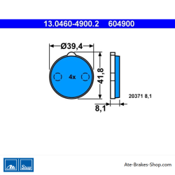 ATE originele remblokken (13046049002) voor Citroën