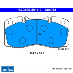 ATE plaquettes de frein d’origine (13046049142) pour Iveco