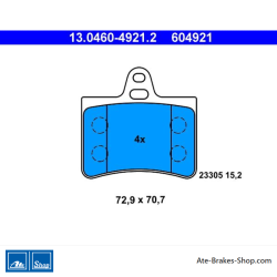 ATE original brake pads (13046049212) for Citroën