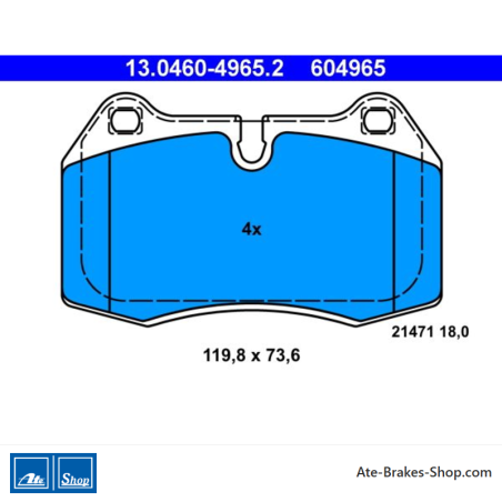 ATE pastillas de freno originales (13046049652) para BMW