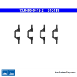 ATE Kit original de accesorios para pastillas de freno (13046004192) para Peugeot, Seat, Volkswagen (VW)