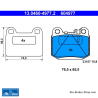 ATE original brake pads (13046049772) for Mercedes-Benz