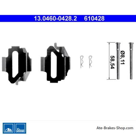 ATE Originales Bremsbelag-Zubehörset (13046004282) für Ford