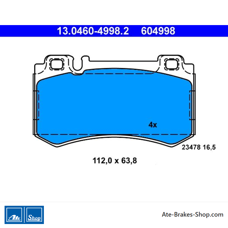 ATE pastillas de freno originales (13046049982) para Mercedes-Benz
