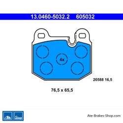 ATE plaquettes de frein d’origine (13046050322) pour BMW