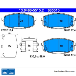 ATE originele remblokken (13046055152) voor Hyundai