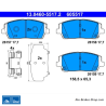 ATE plaquettes de frein d’origine (13046055172) pour Hyundai, Kia
