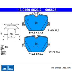 ATE originele remblokken (13046055232) voor BMW, Toyota