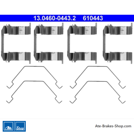 ATE Original brake pad accessories kit (13046004432) for Ford, Mazda