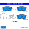 ATE originalen Bremsbeläge (13046055522) für Hyundai