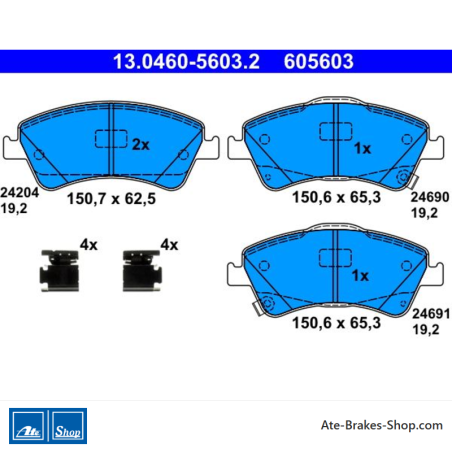 ATE originele remblokken (13046056032) voor Toyota