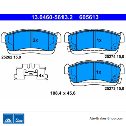ATE plaquettes de frein d’origine (13046056132) pour Daihatsu, Subaru