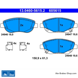 ATE original brake pads (13046056152) for Toyota