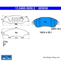 ATE plaquettes de frein d’origine (13046056562) pour Suzuki