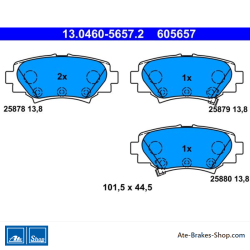ATE plaquettes de frein d’origine (13046056572) pour Mazda