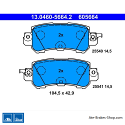 ATE pastillas de freno originales (13046056642) para Mazda