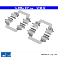 ATE Originele remblokaccessoirekit (13046005102) voor Peugeot, Seat, Skoda, Volkswagen (VW)