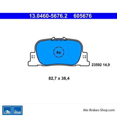 ATE original brake pads (13046056762) for Toyota