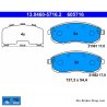ATE originalen Bremsbelägen (13046057162) für Infiniti, Nissan, Renault, Suzuki
